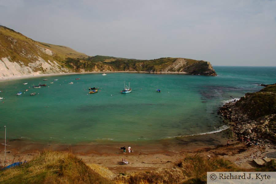 Lulworth Cove, looking east from the cliffs, Dorset