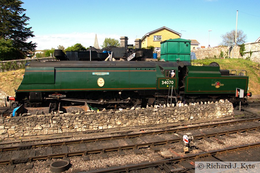 SR Battle of Britain class no. 34070 Manston, Swanage Railway