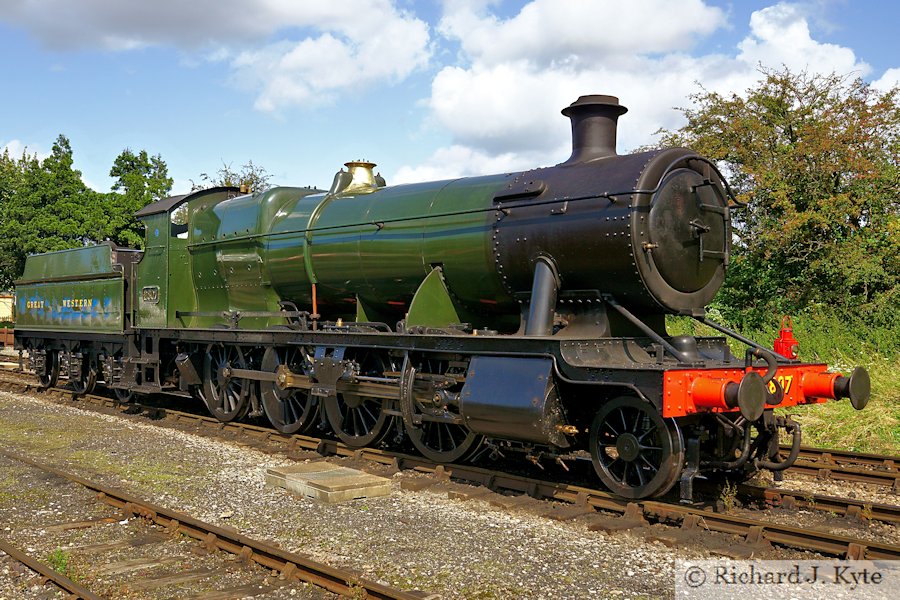 GWR 28XX class no. 2807 arrives at Toddington, Gloucestershire Warwickshire Railway