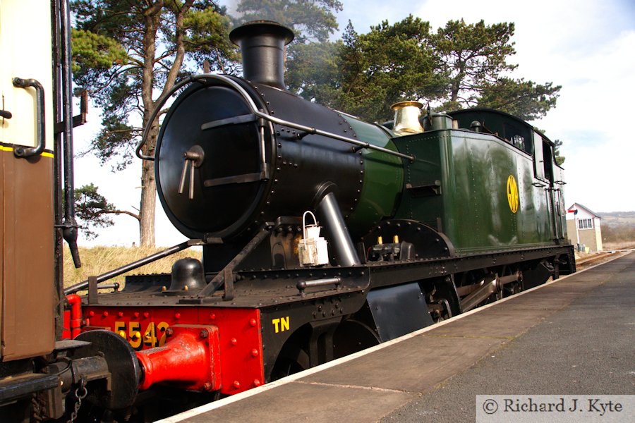 GWR 4575 class no. 5542, Cheltenham Racecourse, Gloucestershire Warwickshire Railway