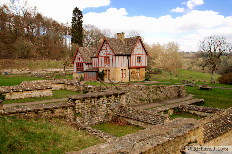 The view from the entrance, Chedworth Roman Villa, Gloucestershire