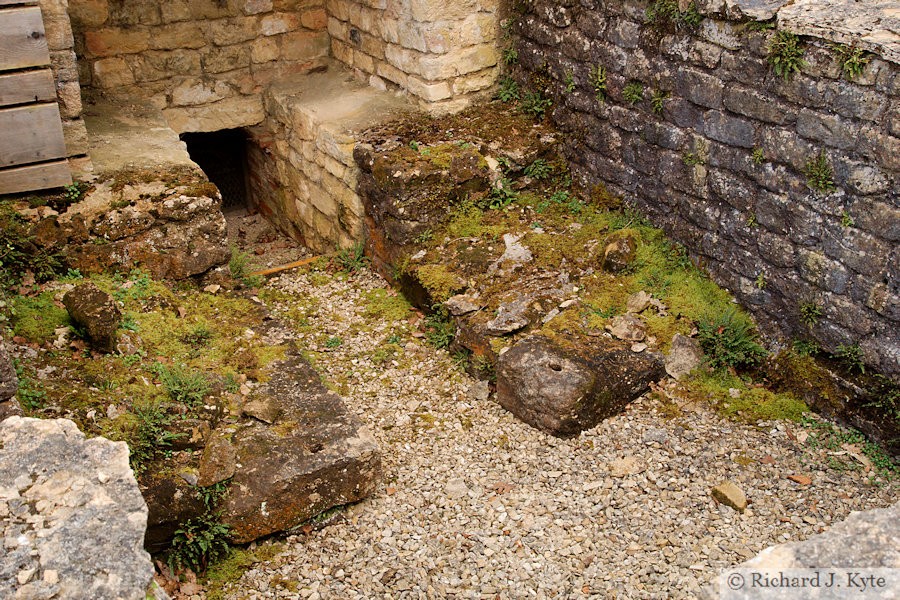 The Hot Water Boiler on the West Bath House, Chedworth Roman Villa, Gloucestershire