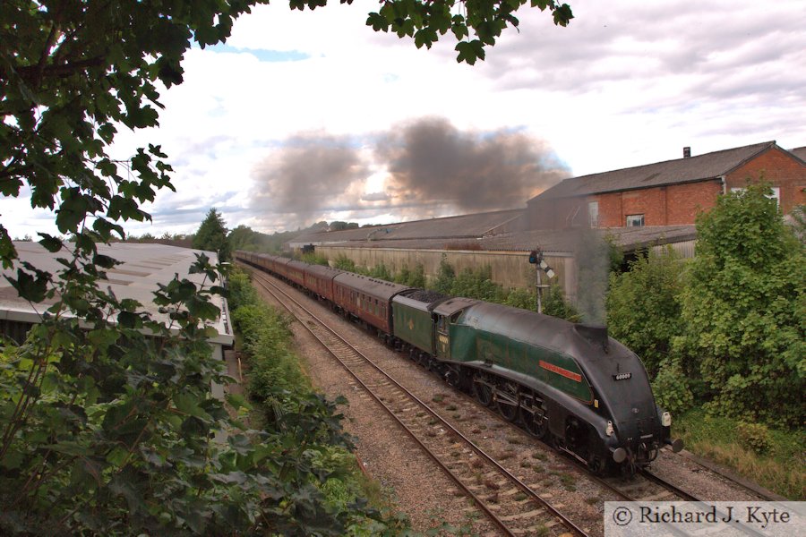 LNER A4 Class no. 60009 Union of South Africa departs Worcester with the return Cotswold Venturer Tour