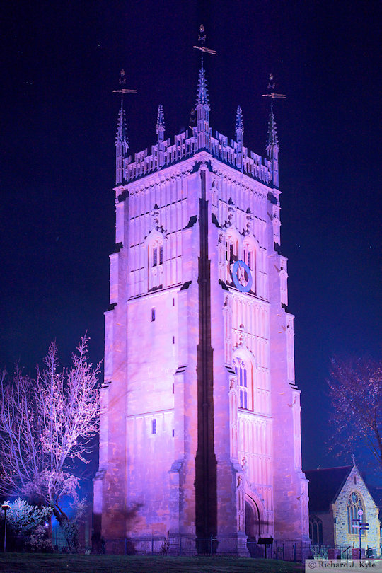 Evesham Bell Tower at Night, Worcestershire