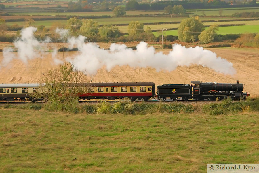 GWR "Manor Class" no. 7820 "Dinmore Manor" approaches Gotherington, Gloucestershire Warwickshire Railway 40th Anniversary Gala