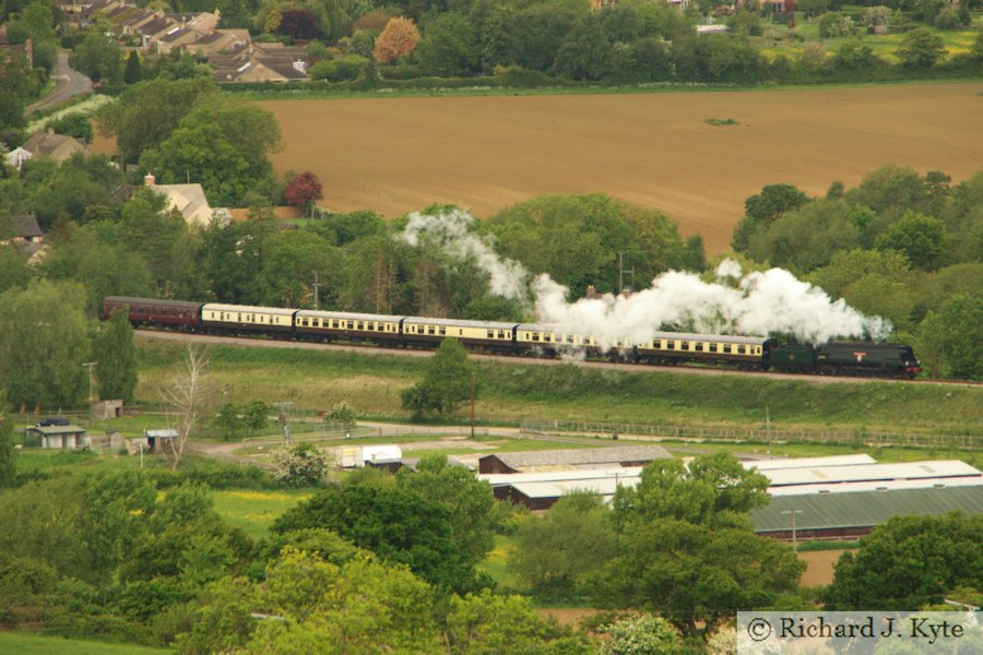 SR West Country class no. 34007 Wadebridge on Chicken Curve,  Gloucestershire Warwickshire Railway 