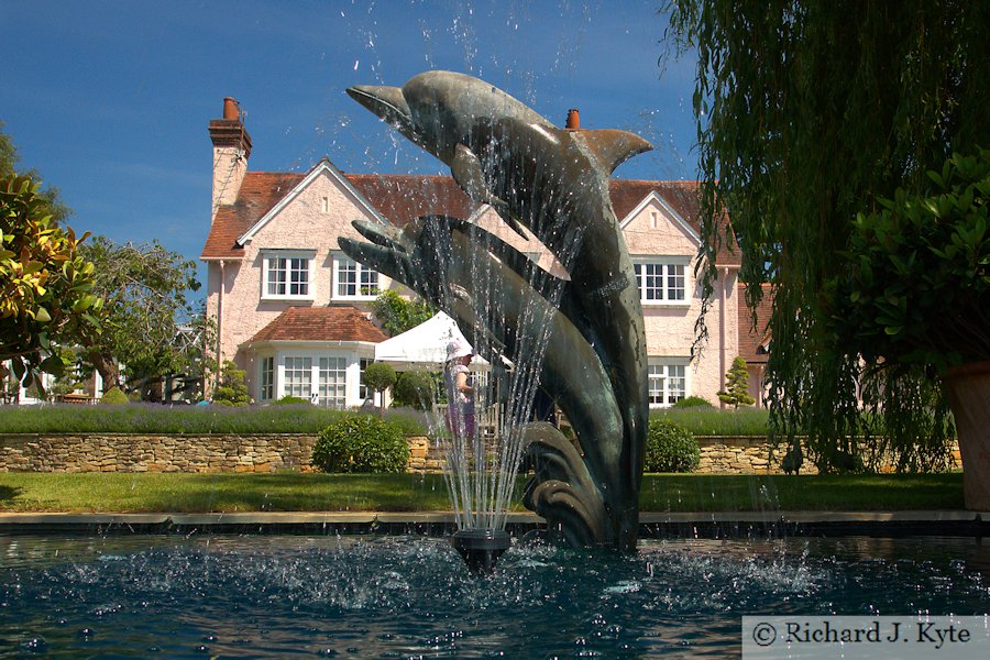 Dolphin Fountain, Garden 28 : "The Lenches", Eckington Flower Festival and Open Gardens 2017