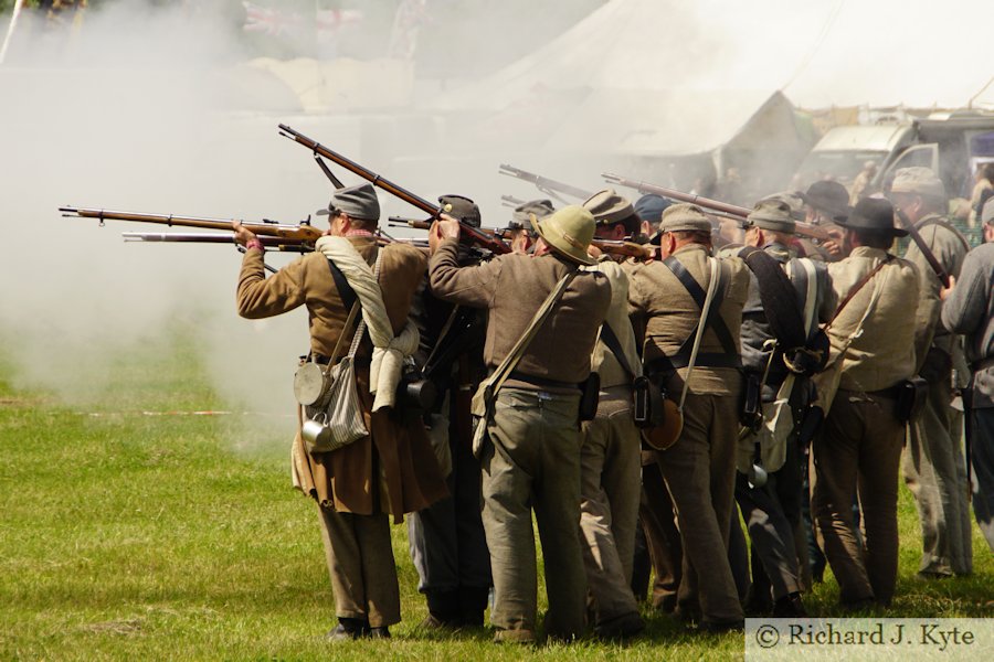 American Civil War Re-enactment - Confederate Musket Volley  - Wartime in the Vale 2019