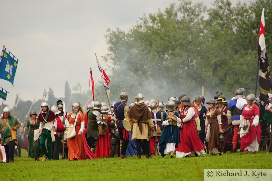 The Armies Engage, Battle re-enactment, Tewkesbury Medieval Festival 2019