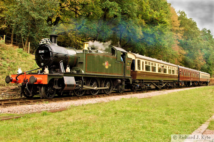 GWR 4575 class no. 5541 arrives at Parkend, Dean Forest Railway 50th Anniversary Gala, Gloucestershire