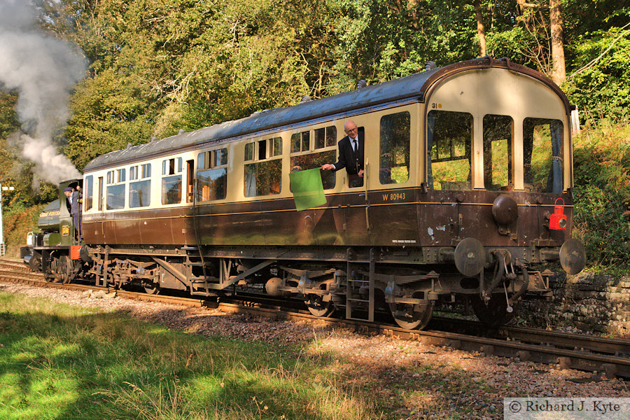 GWR 1340 "Trojan" and Autocoach at Parkend, Dean Forest Railway, Gloucestershire "Royal Forest of Steam" Gala 2023