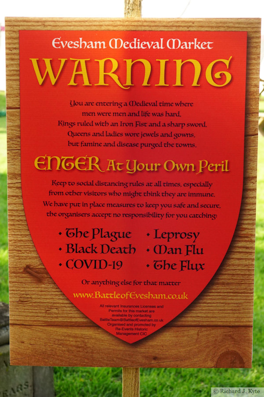 "Plague Warning", Evesham Medieval Market 2020