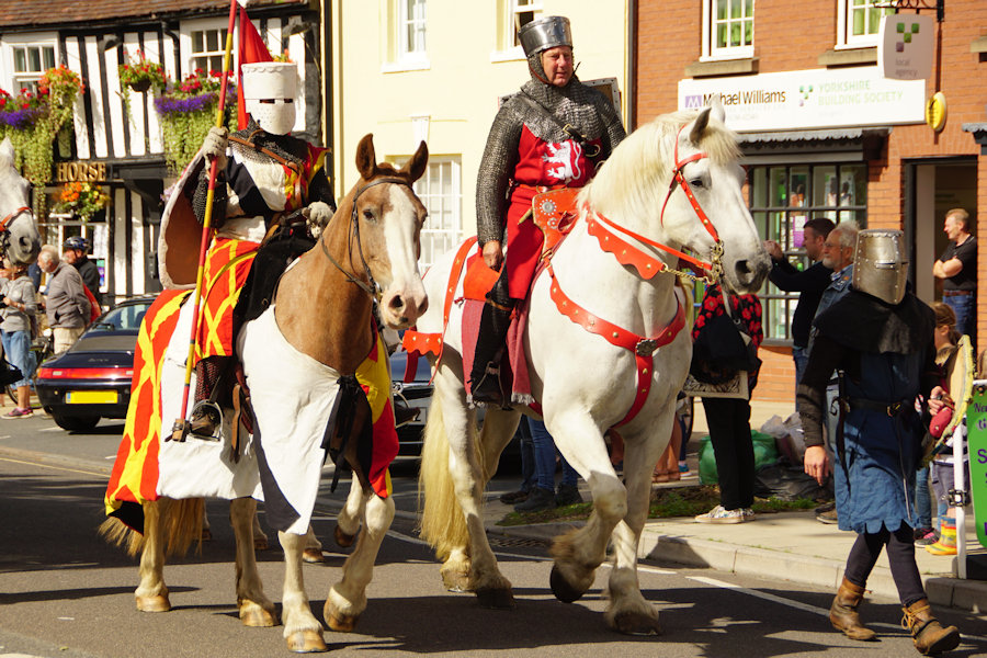 James de Adithley and Simon de Montfort(?), Parade, Battle of Evesham Re-enactment 2021