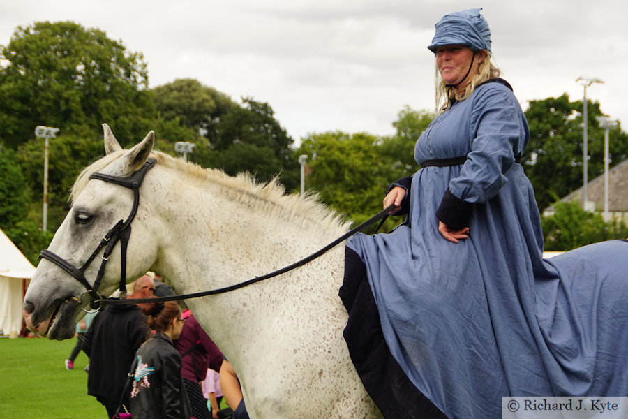 Mounted Medieval Lady, Battle of Evesham Re-enactment 2021
