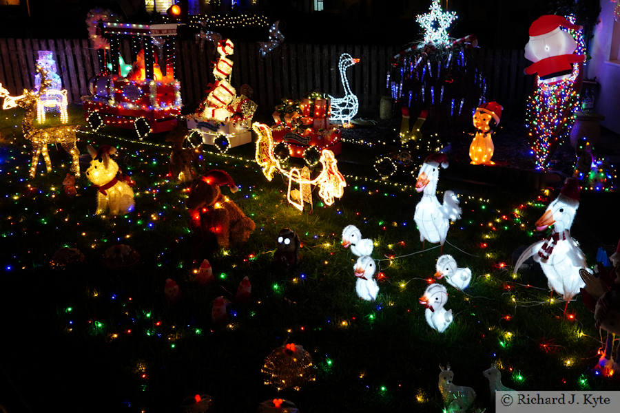 Christmas Lights, Rynal Place, Evesham, Worcestershire