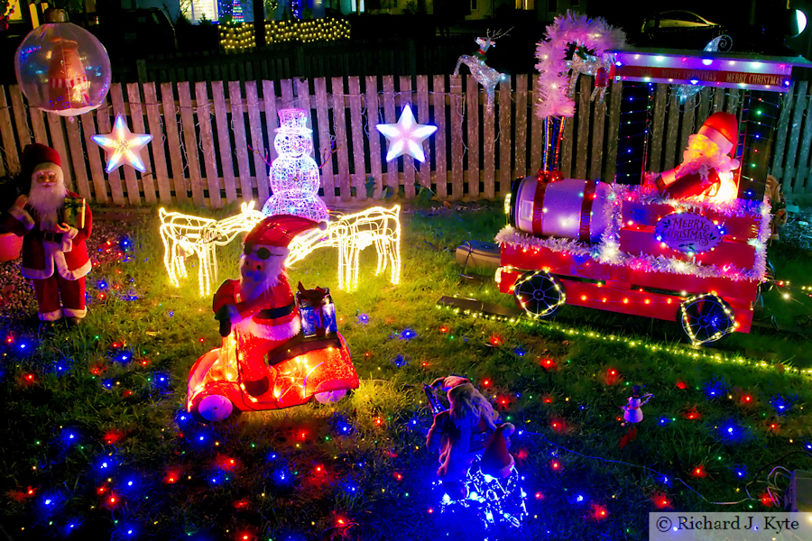 Christmas Lights, Rynal Place, Evesham, Worcestershire