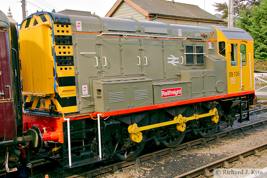Class 09 diesel no 09106 "Railfreight" at Parkend, Dean Forest Railway Diesel Gala 2025