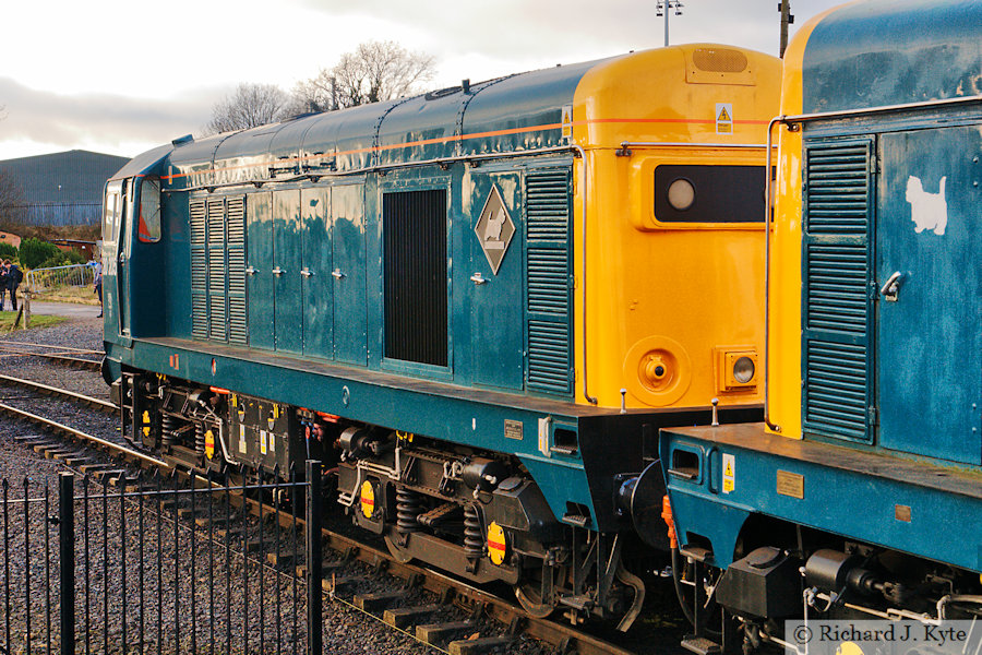 Class 20 Diesel no 20205 at Kidderminster, Severn Valley Railway