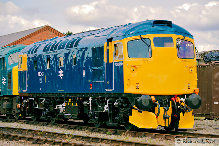 Class 26 diesel no. 26043 on shed at Toddington, Gloucestershire Warwickshire Railway 