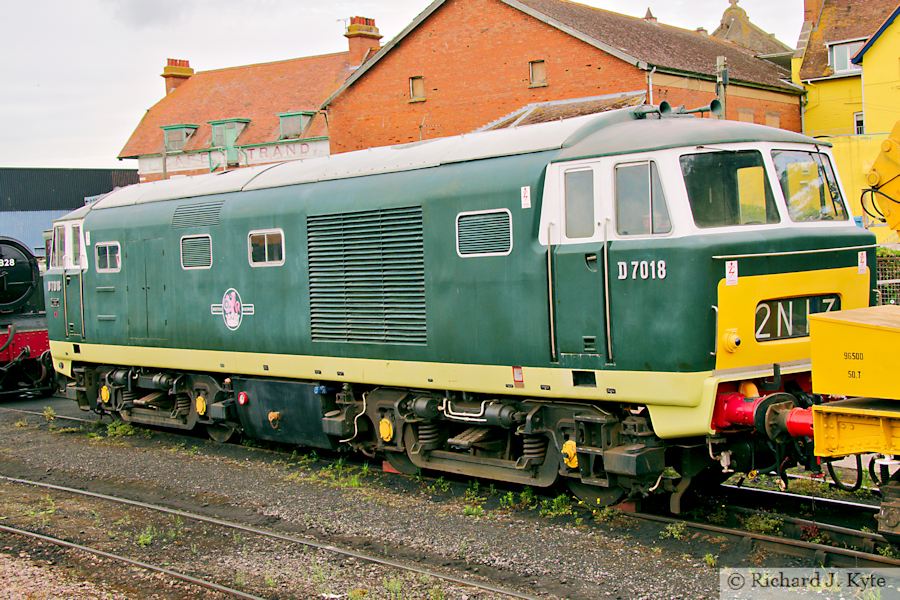 Class 35 Diesel Hydraulic no. D7018 at Minehead, West Somerset Railway