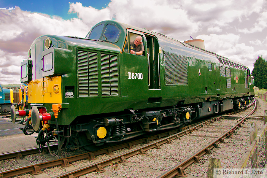 Class 37 diesel no. D6700 (TOPS 37119/37350) comes on shed at Toddington, Gloucestershire Warwickshire Railway
