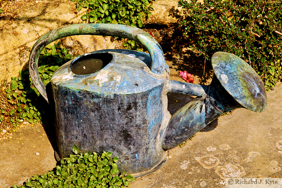 Ornamental Watering Can, Hidcote Manor Garden, Gloucestershire