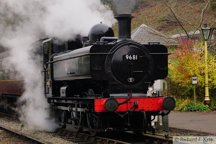 GWR 8750 class no. 9681 simmers at Norchard, Dean Forest Railway "Royal Forest of Steam" Gala