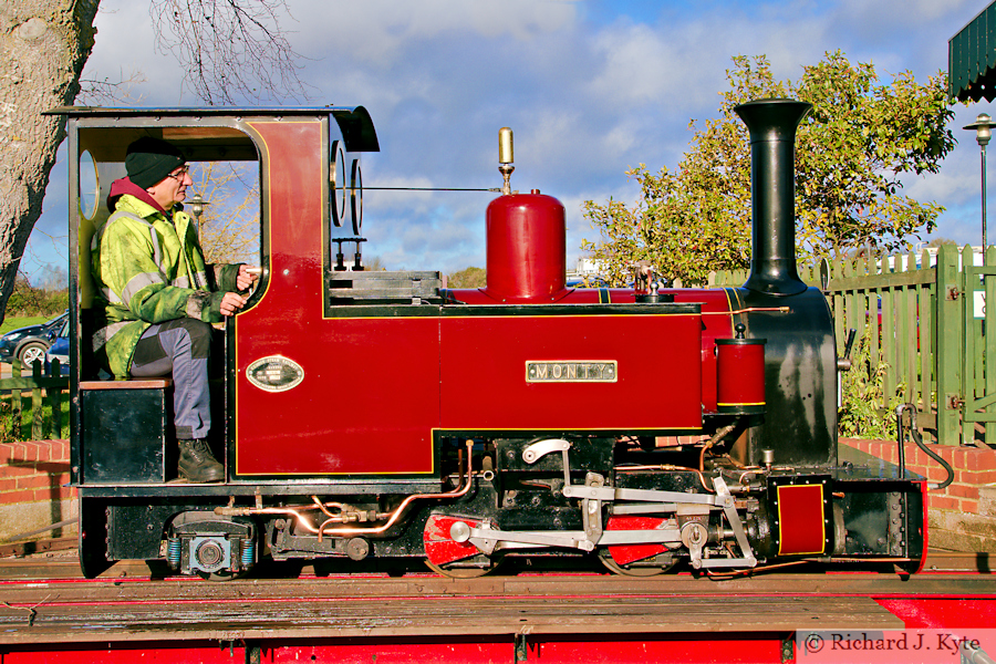 "Monty" on Twyford Turntable, Evesham Vale Light Railway