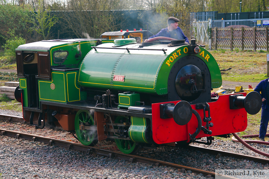 "Port of Par" Bagnell 0-4-0ST "Judy" takes on water at Lydney Junction, Dean Forest Railway Spring Steam Gala 2026