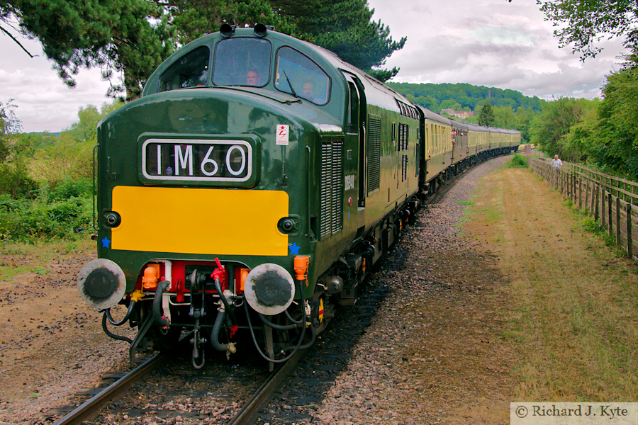 Class 37 Diesel no. D6948 pulls into Gotherington, Gloucestershire Warwickshire Railway Diesel Gala 2025