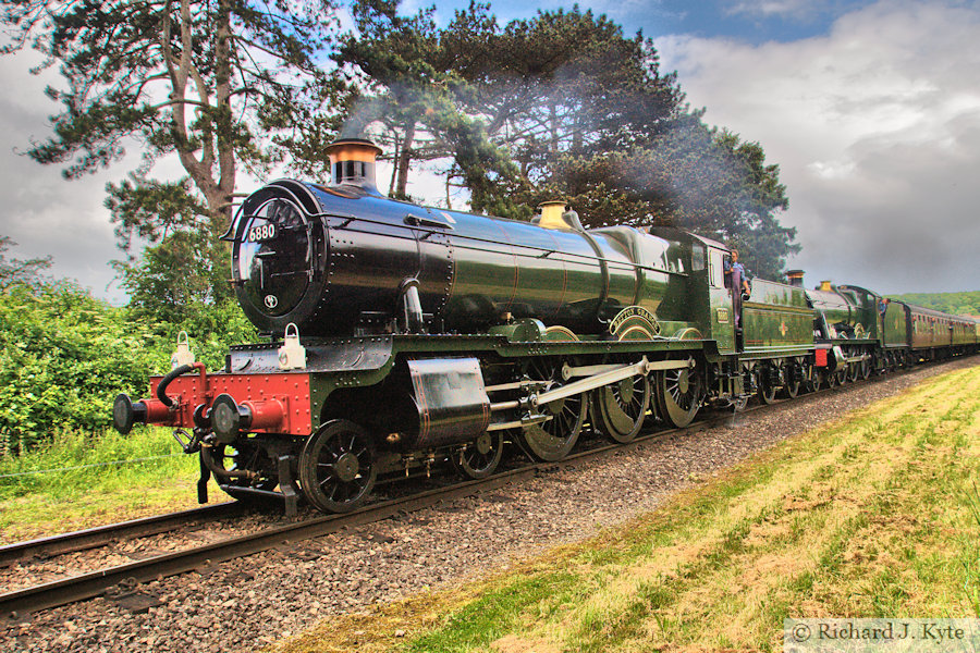 GWR "Grange" class no. 6880 "Betton Grange" pilots 7903 "Foremarke Hall" at Gotherington, Gloucestershire Warwickshire Railway Spring Gala 2024