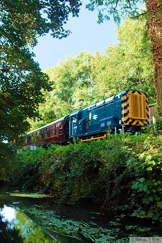 Class 08 diesel no. 08769 passes through St Mary's Halt heading for Parkend, Dean Forest Railway Diesel Gala 2024