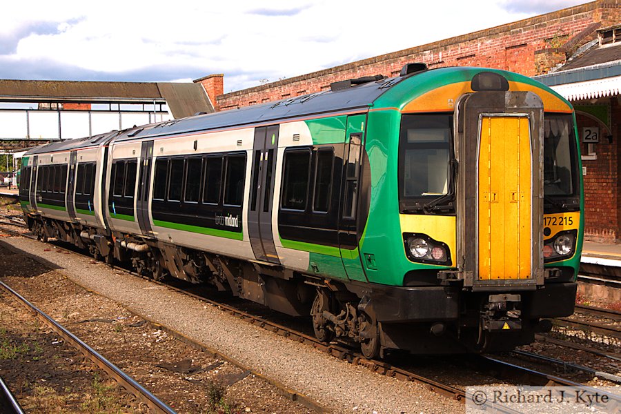 London Midland Class 172 DMU no. 172215 at Worcester Shrub Hill