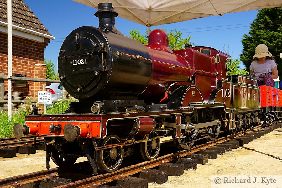 Miniature Replica London Midland and Scottish Railway Class 4P no. 1102, Cropthorne Light Railway, Cropthorne Walkabout 2018