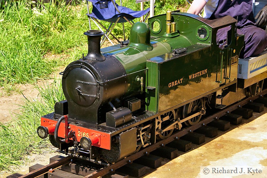 Miniature Replica Great Western Railway 21XX no. 2165,Cropthorne Light Railway, Cropthorne Walkabout 2018
