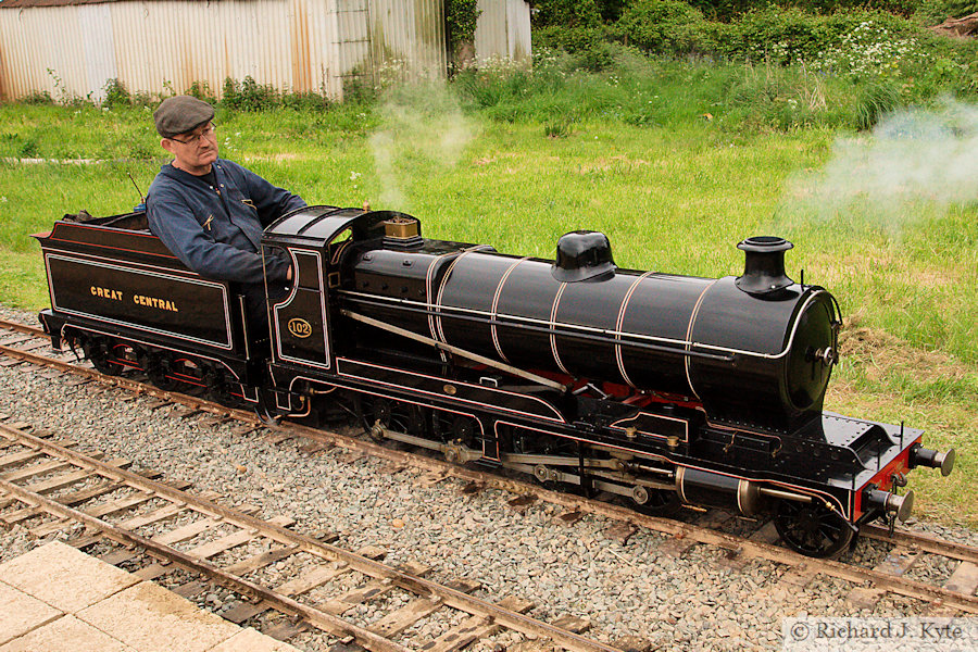 Miniature Replica Great Central Railway class 04 no. 102, Cropthorne Light Railway, Cropthorne Walkabout 2024