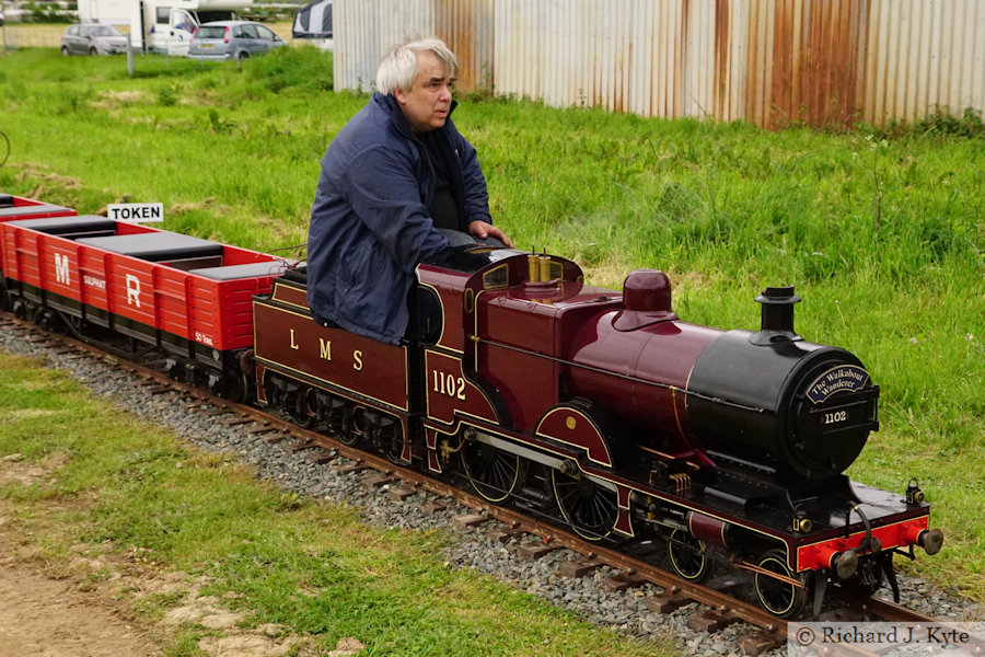 Miniature Replica London Midland and Scottish Railway Class 4P no. 1102, Cropthorne Light Railway, Cropthorne Walkabout 2024