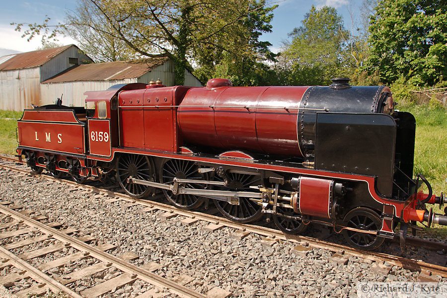 Miniature Replica London Midland and Scottish Railway "Royal Scot" class no. 6159, Cropthorne Light Railway, Cropthorne Walkabout 2024