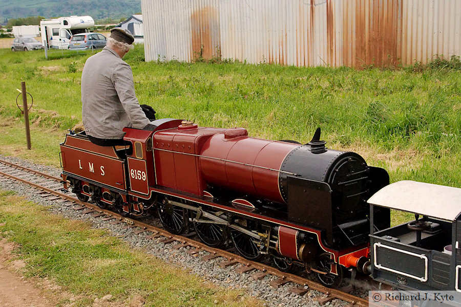 Miniature Replica London Midland and Scottish Railway "Royal Scot" class no. 6159, Cropthorne Light Railway, Cropthorne Walkabout 2024