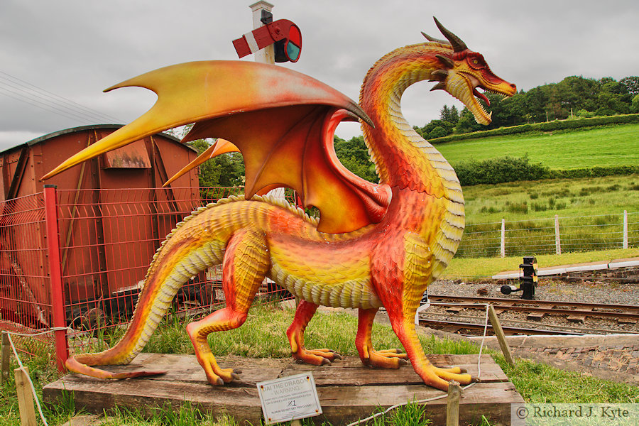 "Dai the Dragon" at Llanuwchllyn, Bala Lake Railway