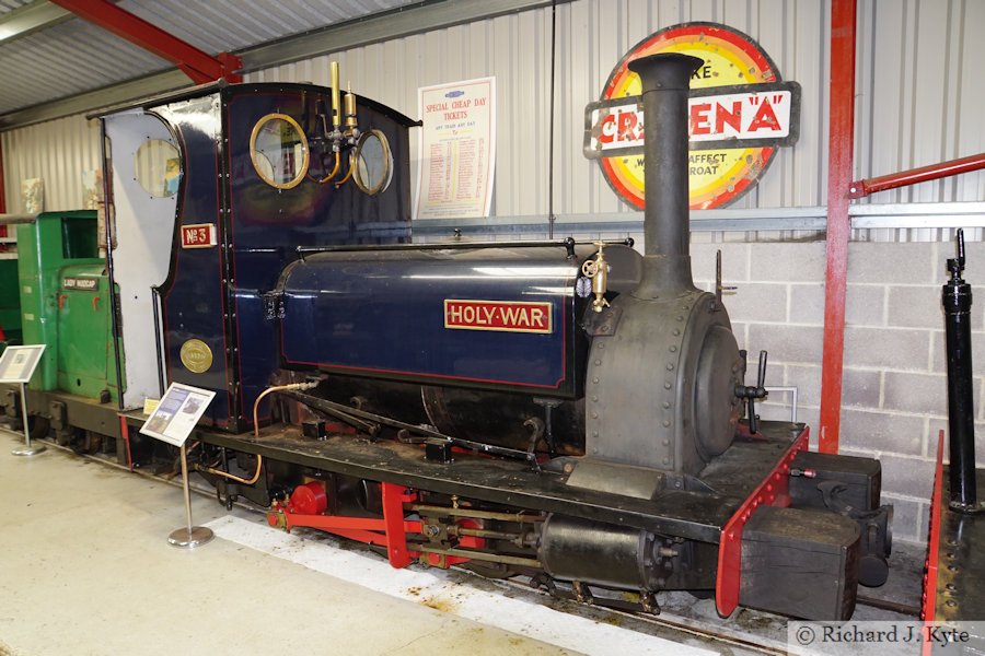 "Holy War" on shed at Llanuwchllyn, Bala Lake Railway