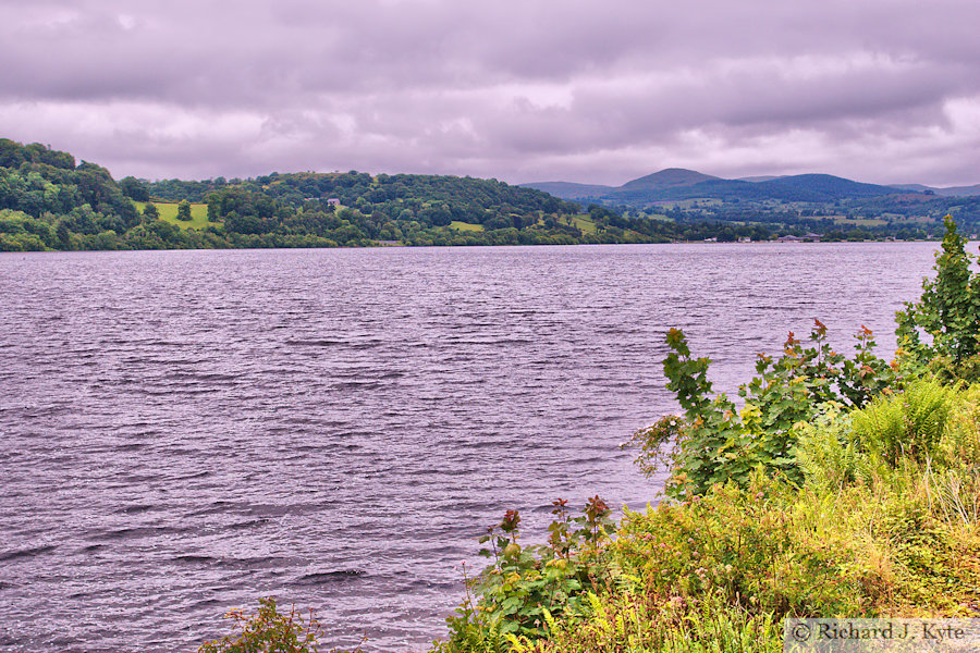Bala Lake/Llyn Tegid, looking north from the Bala Lake Railway, Gwynedd