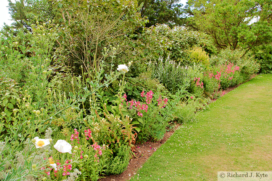 Flowerbed, The Keep Garden, Dunster Castle, Somerset