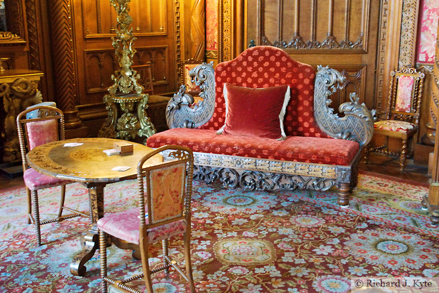 Sofa and Table, Penrhyn Castle, Gwynedd, Wales