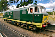 Class 35 Diesel no. D7018 at Cheltenham Racecourse, Gloucestershire Warwickshire Railway Class 35 Diesel no. D7018 at Cheltenham Racecourse, Gloucestershire Warwickshire Railway